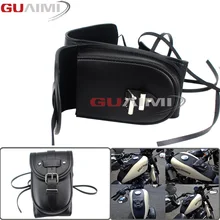 Mototcycle Painel Pad Bib Saco de Sutiã Tanque Cap Capa de Couro Preto Para Harley XL 883 1200 Sportster