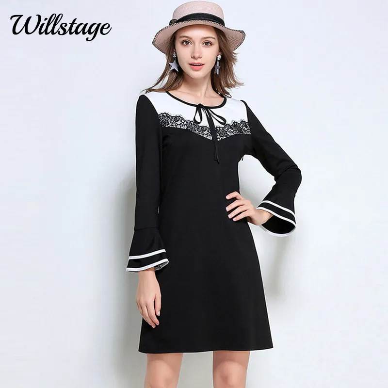 long sleeve black dresses for older women plus size