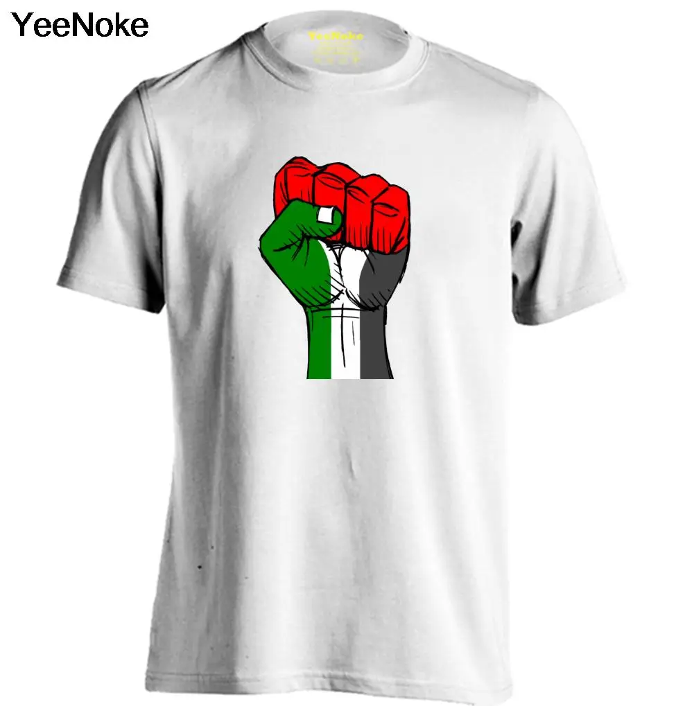 Fist PALESTINE Mens &amp Womens Comfortable T Shirt Cool Custom | Мужская одежда