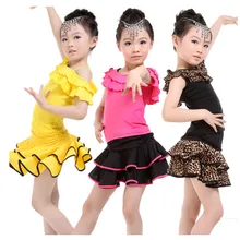 Высококачественный Детский костюм для Бальных и сценических танцев Одежда для девочек латинские танцы Танцы юбки платье с длинными рукавами и костюмы для выстулпений p1