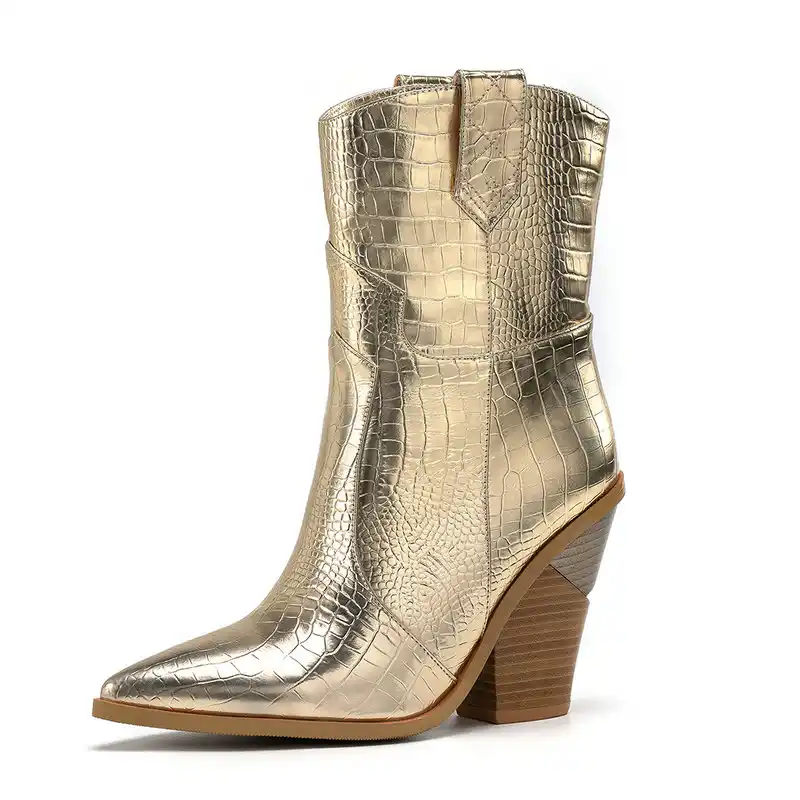 black and gold cowboy boots