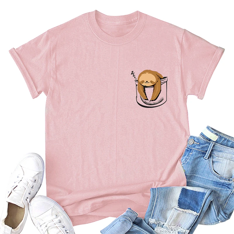 Летняя женская футболка хлопок туникаВеселая с буквенным принтом короткий рукав милые футболки 5XL Плюс Размер Топы - Цвет: Pink4