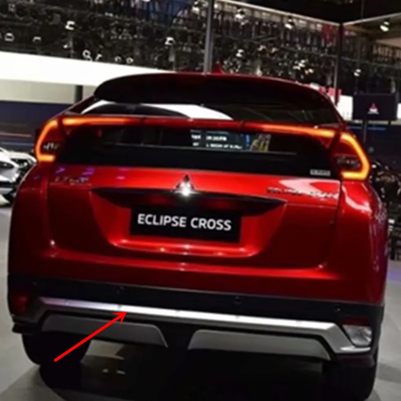 

For Mitsubishi Eclipse Cross 2017 2018 ABS Chrome External Rear Bumper Grill Cover Trim Frame 1Pcs/set Car Accessories