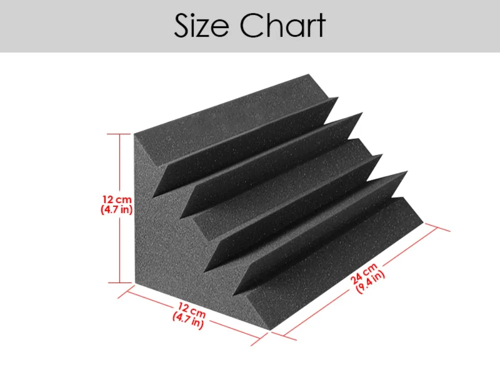 Arrowzoom 4," x 4,7" x 9," Мини Угловые басовые ловушки студийная пенная панель Звукопоглощающая акустическая обработка