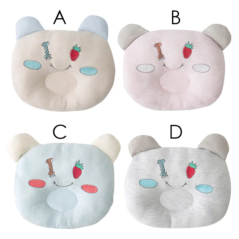 Детские хлопковые Мультяшные узорная Подушка Новорожденные Детские стереотипы анти-голова Форма Подушка коррекция головы коррекция S