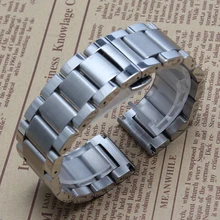 2016 New High quality Stainless steel Silver watchband bracelets 24mm 26mm 28mm big size watchband for