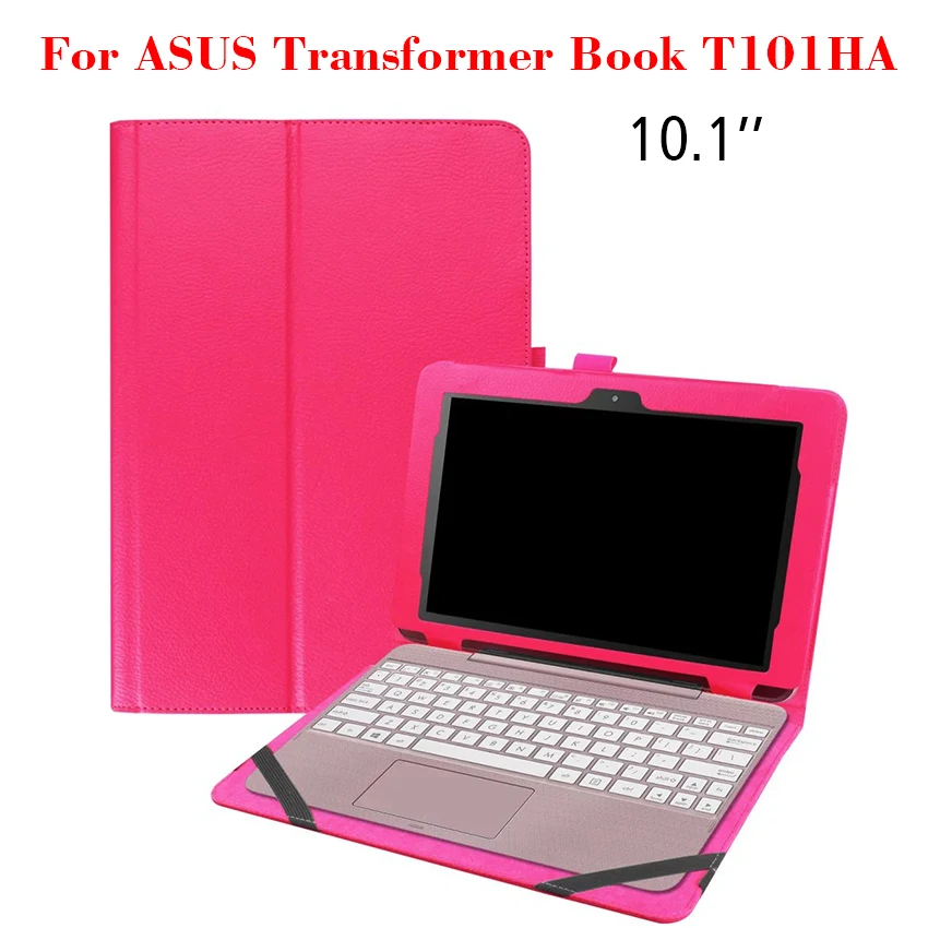  PU Leather Case For ASUS Transformer Book T101HA Flip Slim Tablet Case Cover 10.1'' Protective Stan