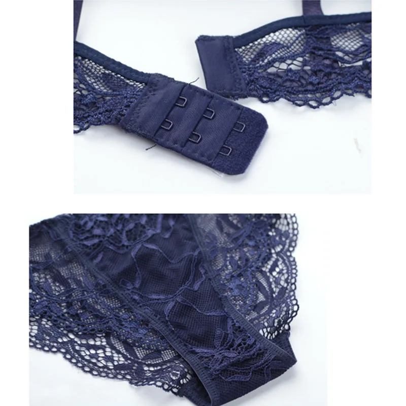 Women Sexy Lace Bra Set Fashion Push Up Underwire Cup Lingerie Front Closure Underwear Bras (14)