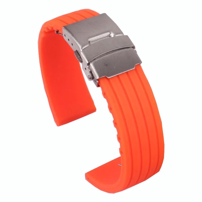 Buy 2 get 10% off) New fashion Silicone Rubber 18/20/22/24mm Solid Red/Black/brown Watch Army Military watchbands Strap Bands