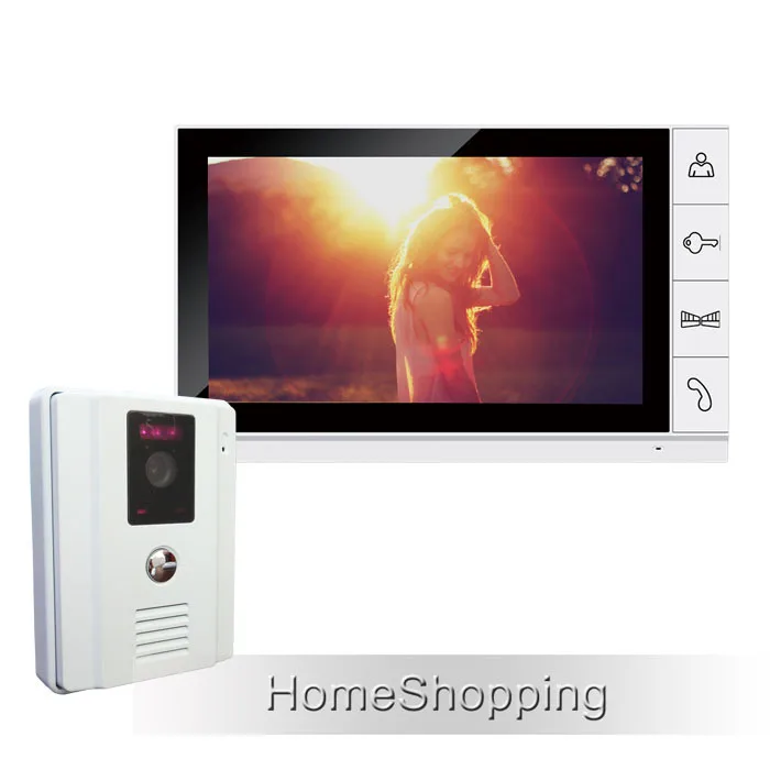 

FREE SHIPPING Brand New 9 inch Color TFT LCD Screen Video Door Phone Intercom System + 1 White Door Camera + 1 Monitor IN STOCK