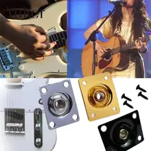Electronic Bass Guitar Square Socket Hole Output Metal Parts Accessories