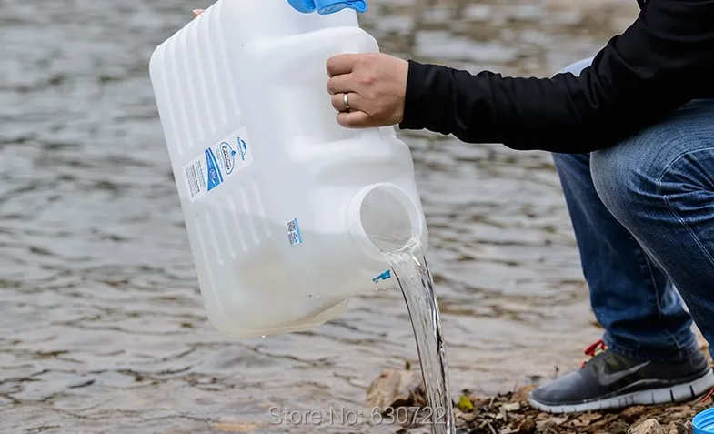 24л Открытый питьевой чистой воды Плетеный чехол минеральные ведра PE материал толще секции 355x230x405 мм