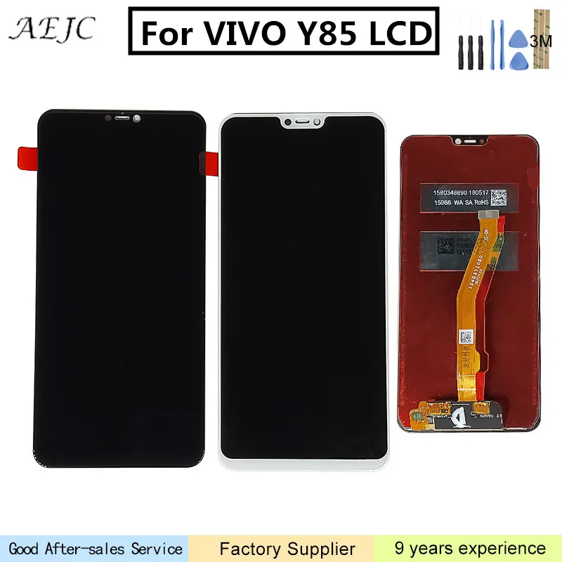 

For Vivo Y85 LCD Display with Touch Screen Digitizer Assembly Replacement Part with 3M Sticker Tools 6.26 inch Black White