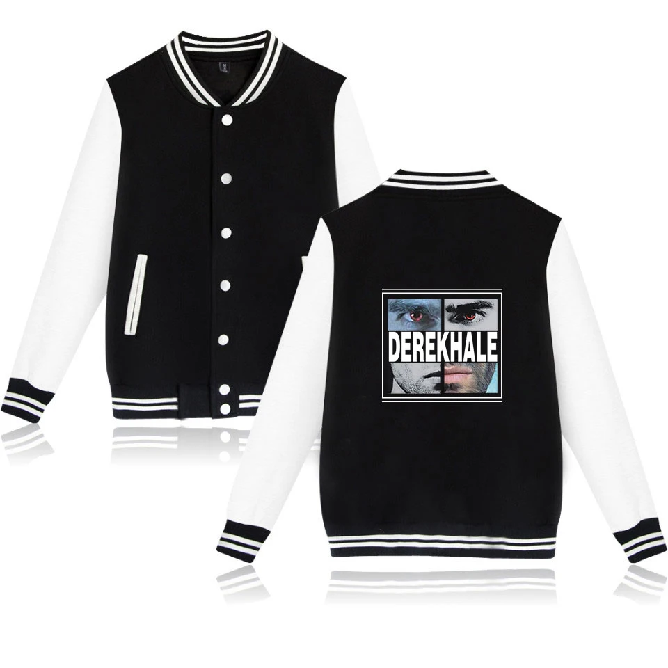 

Derek hale printed fashion street men's / women's baseball uniform jacket casual loose comfortable tide men's sweatshirt jacket