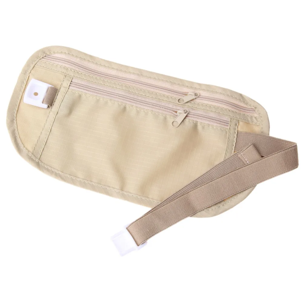

Outdoor Travel Pouch Zippered Waist Compact Security Money Fit Running Sports Waist Belt Bag Men Women Bags Elastic Strap Pouch