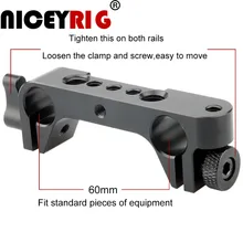NICEYRIG 15 мм стержень зажим 1/4 3/8 винтовые отверстия поддержка адаптер для sony DSLR плеча Rig для непрерывного фокуса EVF камеры Rig и многое другое