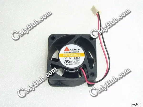 Подлинный для Y.S TECH FD124020LS DC12V 0.05A 2-контактный 2-проводной 4020 40X40X20MM охлаждающий