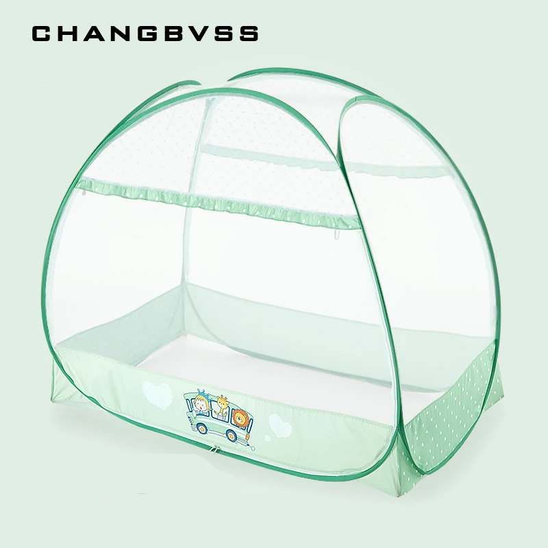 Double door Type Crib Yurt Netting Larger Space Baby Bed Canopy Travel Kids Camping Mesh Tent