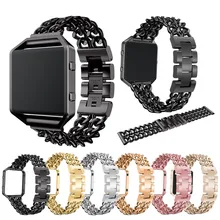 Сменный ремешок для наручных часов из нержавеющей стали, сменный ремешок для наручных часов, ремешок с металлической рамкой для Fitbit Blaze J.26