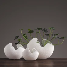 Скандинавские Простые керамические Стволовые цветочные вазы, белые цветочные украшения для дома, гостиной, столешницы, декоративные цветочные вставки