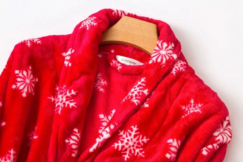 flannel nighgown women red (1)