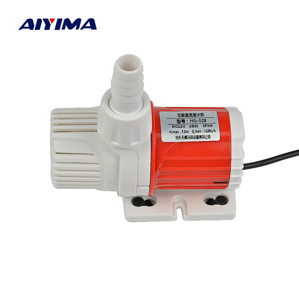

AIYIMA Micro Household Brushless DC Water Pumps DC12V 1000L/H Submersible Pump For Fish Tank Rockery Fish Pond Anti-dry Burning