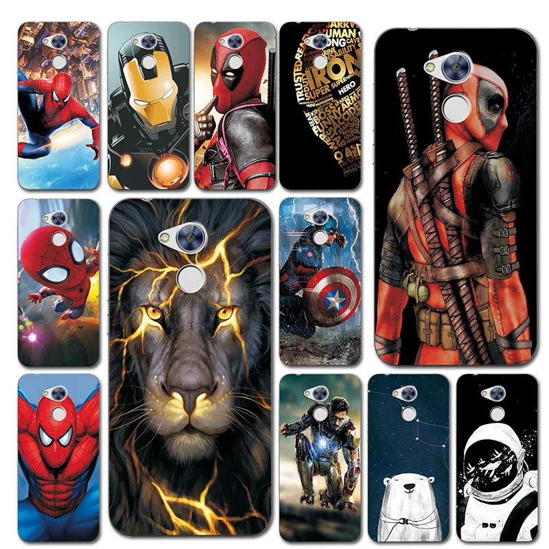 

For Huawei Honor 6A Cases Brilliant Design Phone Bags For Huawei Honor 6A Comic Spiderman Soft Silicone Case Cover Honor6A 5.0"