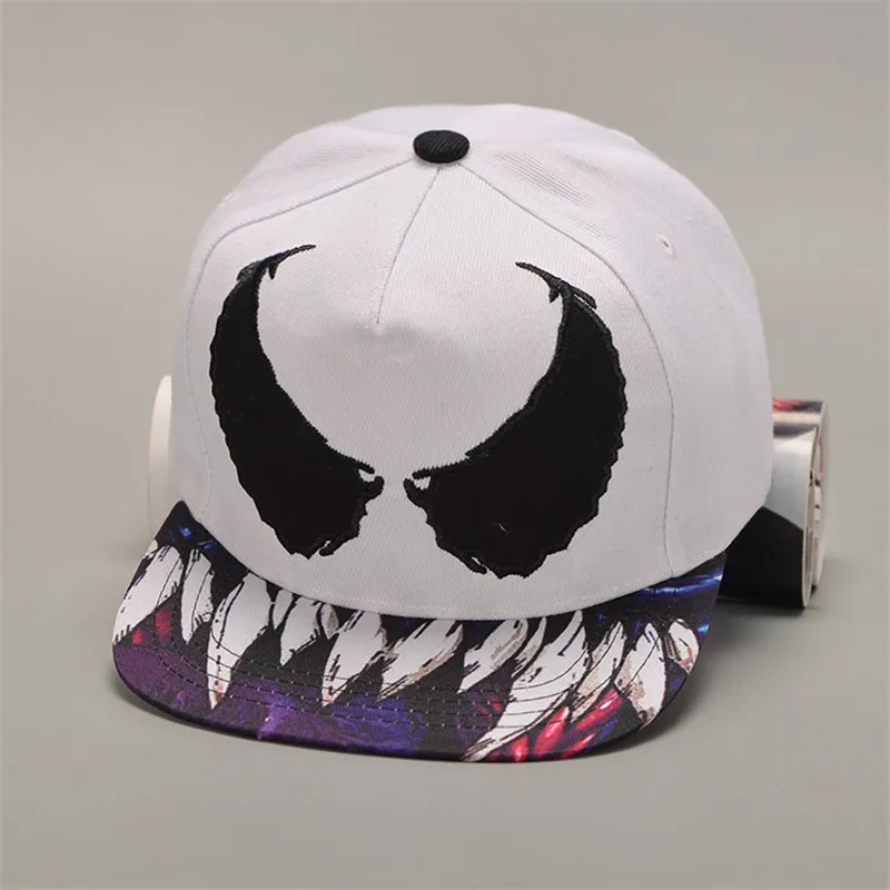 Трендовые кепки в стиле хип-хоп из хлопка с карманами для мужчин и женщин, бейсболки с вышитым рисунком дьявола, регулируемые кепки унисекс