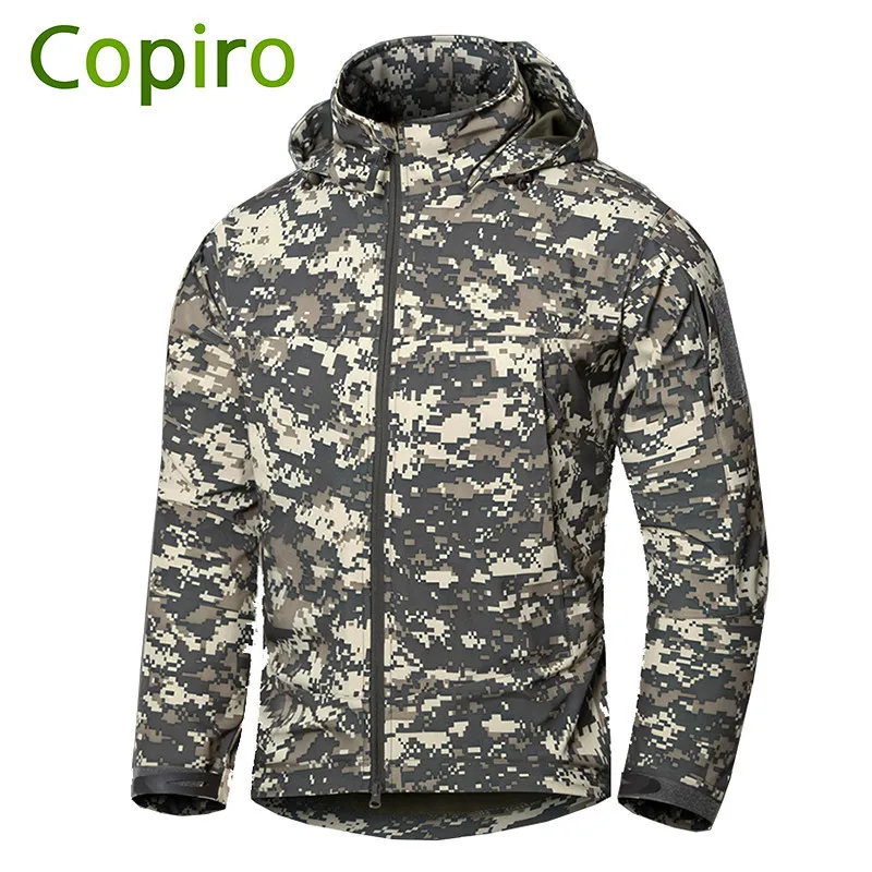

Copiro Waterproof Executive Men's Outdoor Tactical Military Softshell Jacket Hiking Clothes Windproof Fishing Clothing Coats