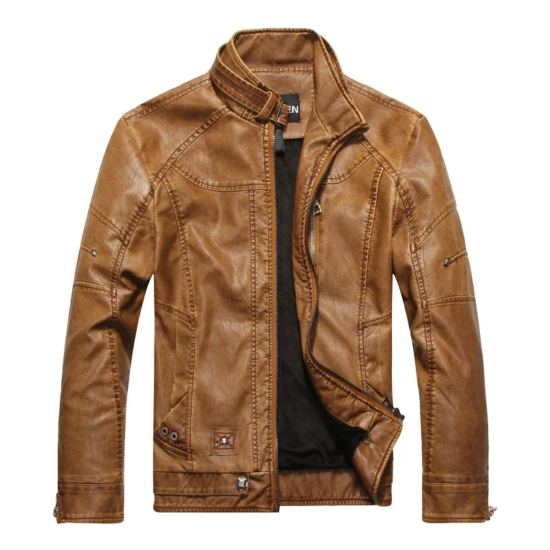 Men Autumn Winter Leather Jacket Motorcycle Leather Jackets Male Business casual Coats Brand New clothing veste