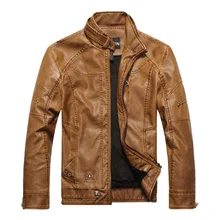 Men Autumn Winter Leather Jacket Motorcycle Leather Jackets Male Business casual Coats Brand New clothing veste