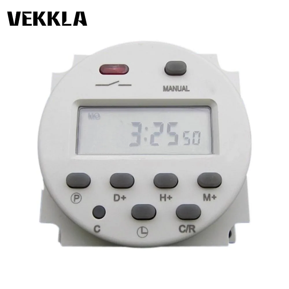 DC 12V Round Digital LCD Power Programmable Timer Switch Time Relay CN101A with Rechargeable Battery Hot | Обустройство дома