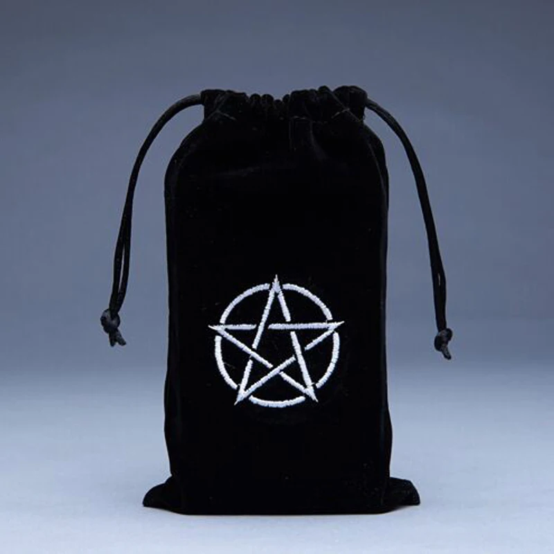 5 Pieces Embroidery Star Velvet Tarot Card Storage Bag Mini Tablets Bundle Pockets For Pokemon Cards Yugioh Table 11*18cm