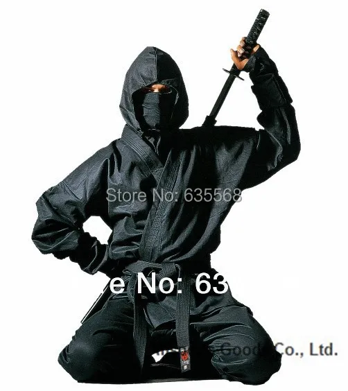 SEARCH AND BUY THIS PRODUCT Top Quality Black Ninja Uniform Suit Top pants mask