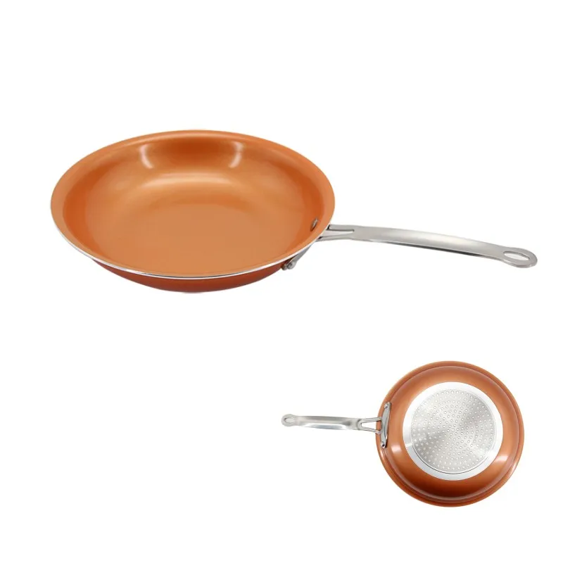 1Pcs Kitchen Frying Pan Aluminum Alloy Non-stick Copper With Ceramic Coating Cooking Tool For Eggs Pancake Steak | Дом и сад
