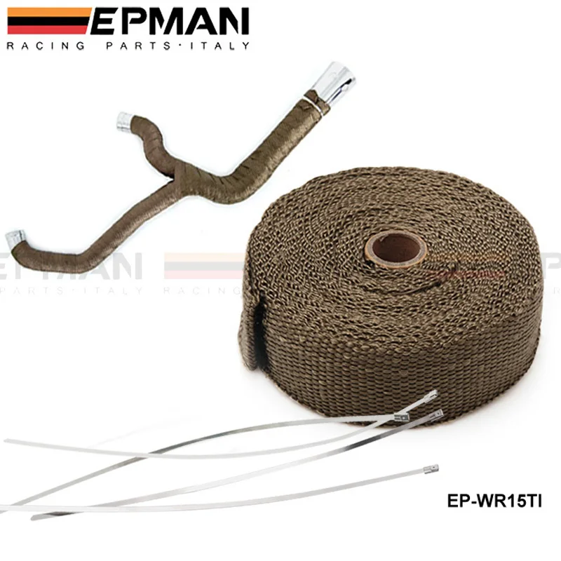00E3 5M Exhaust Pipe Heat Wrap Tape Intercooler Reflective Insulation Titanium