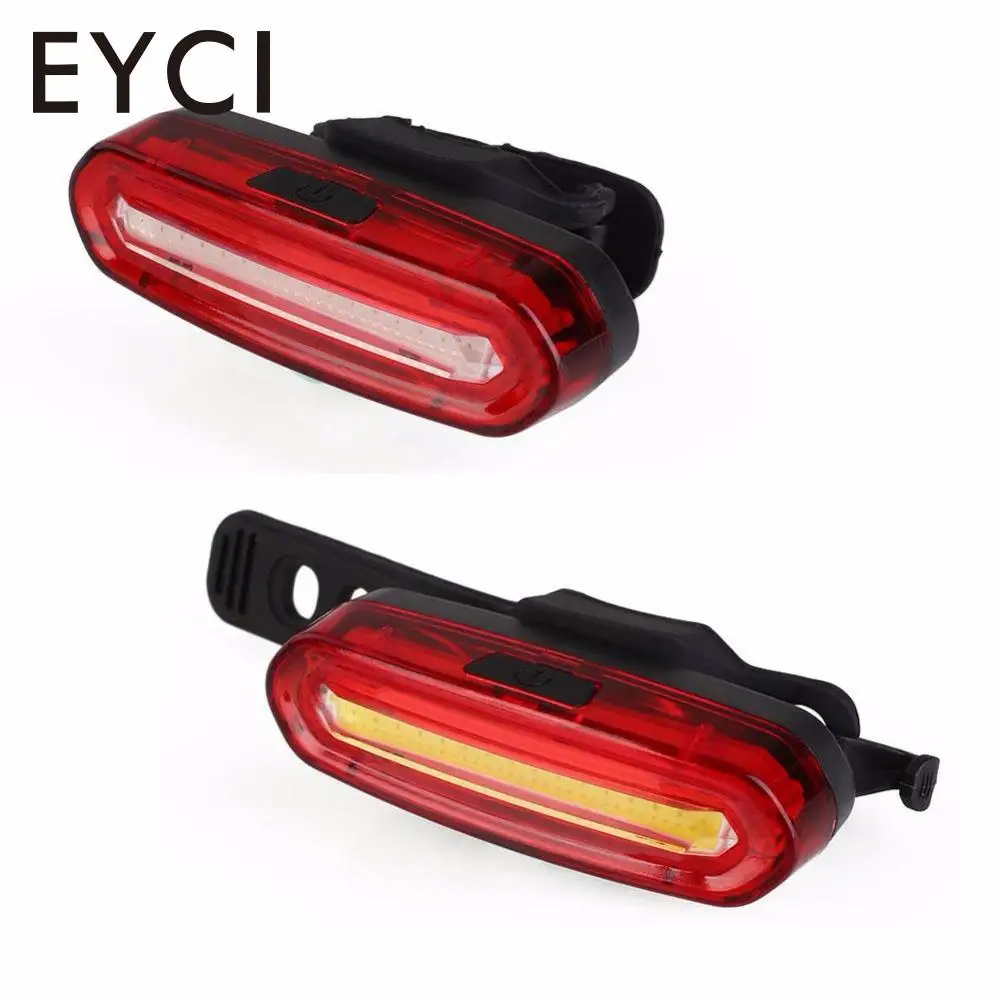 COB Rear Bike light Taillight Helmet Safety Warning USB Rechargeable