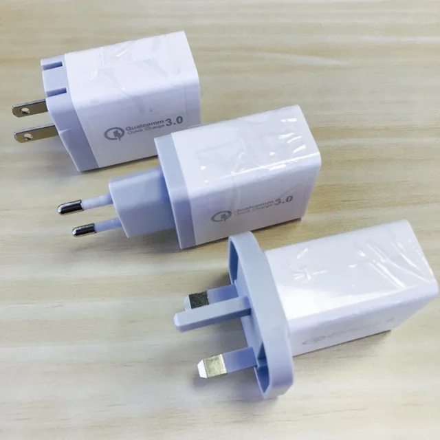 Универсальный 18 Вт 3 USB quick charge 5V3A для Iphone UK EU US Plug мобильный телефон QC3.0 Быстрая зарядка для Samsug huawei Xiaomi