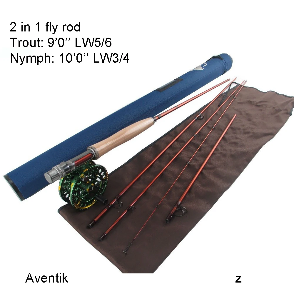 Aventik Japanese Carbon Fiber Fly fishing rod IM12 9FT 5/6wt 4sec and