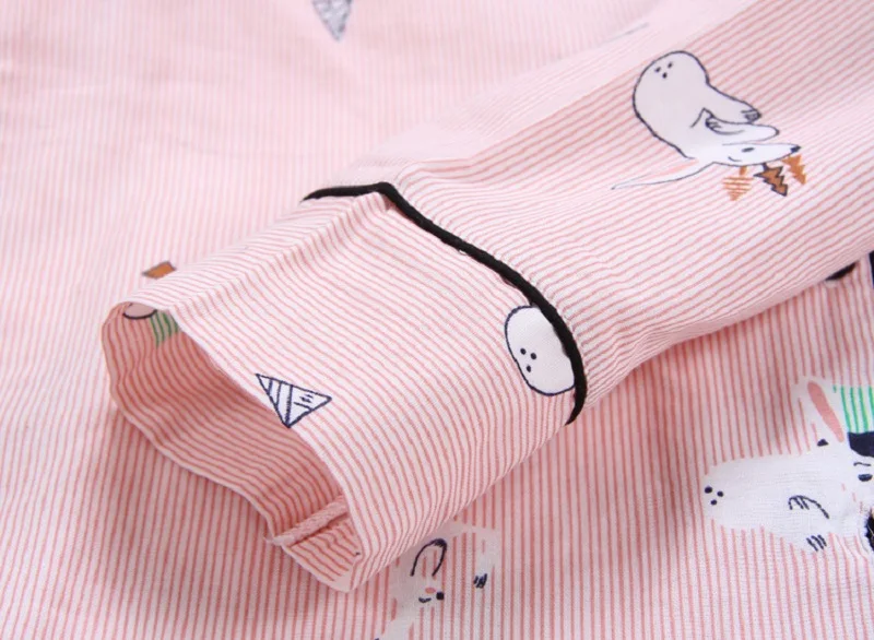 women pink double yarm cotton sleepwear (8)