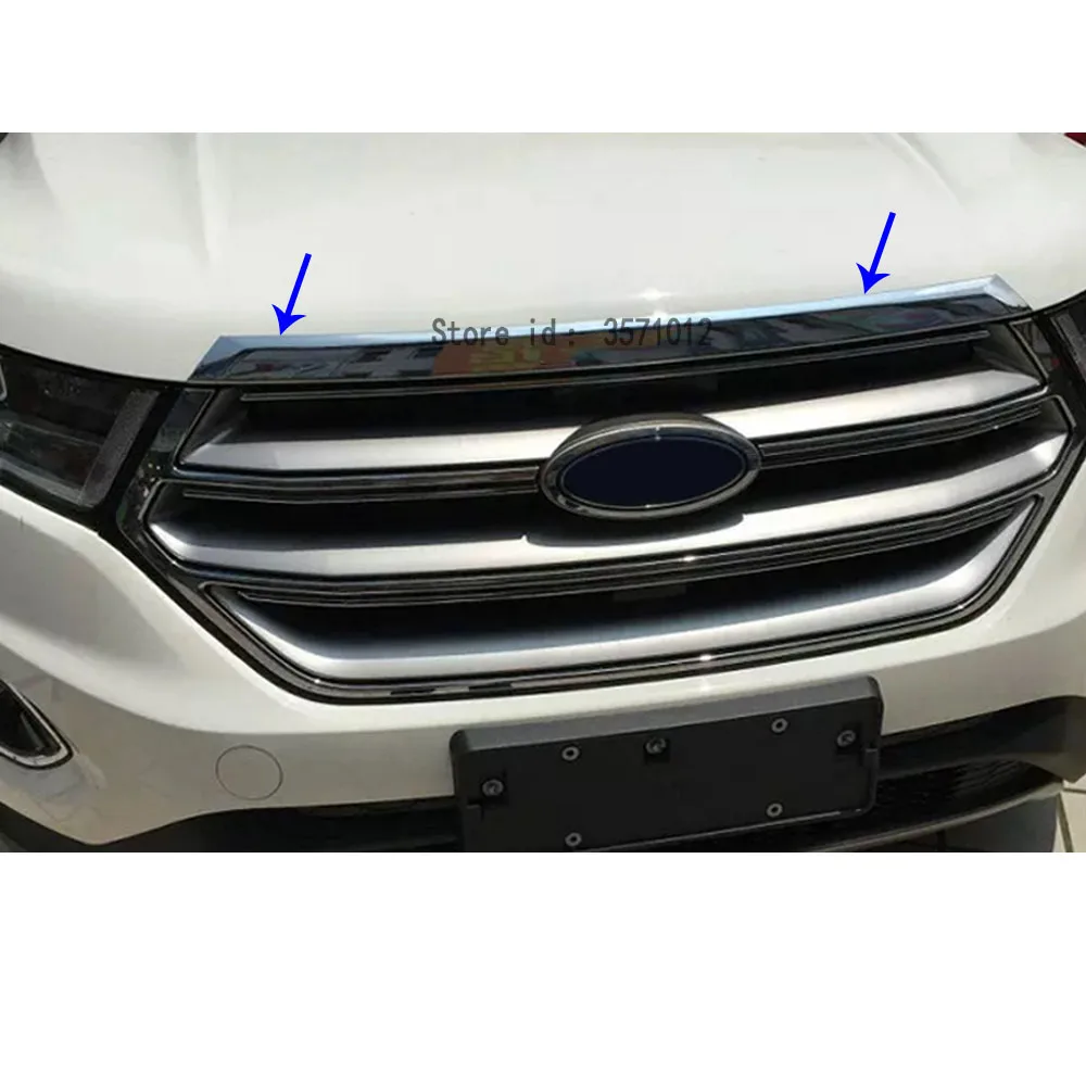 Для Ford EDGE 2015 2016 2017 автомобильный хромированный ABS передний двигатель решетка