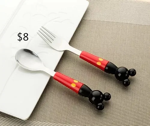 

spoon fork Mickey Mouse cutlery set stainless steel cutlery HYLD6691