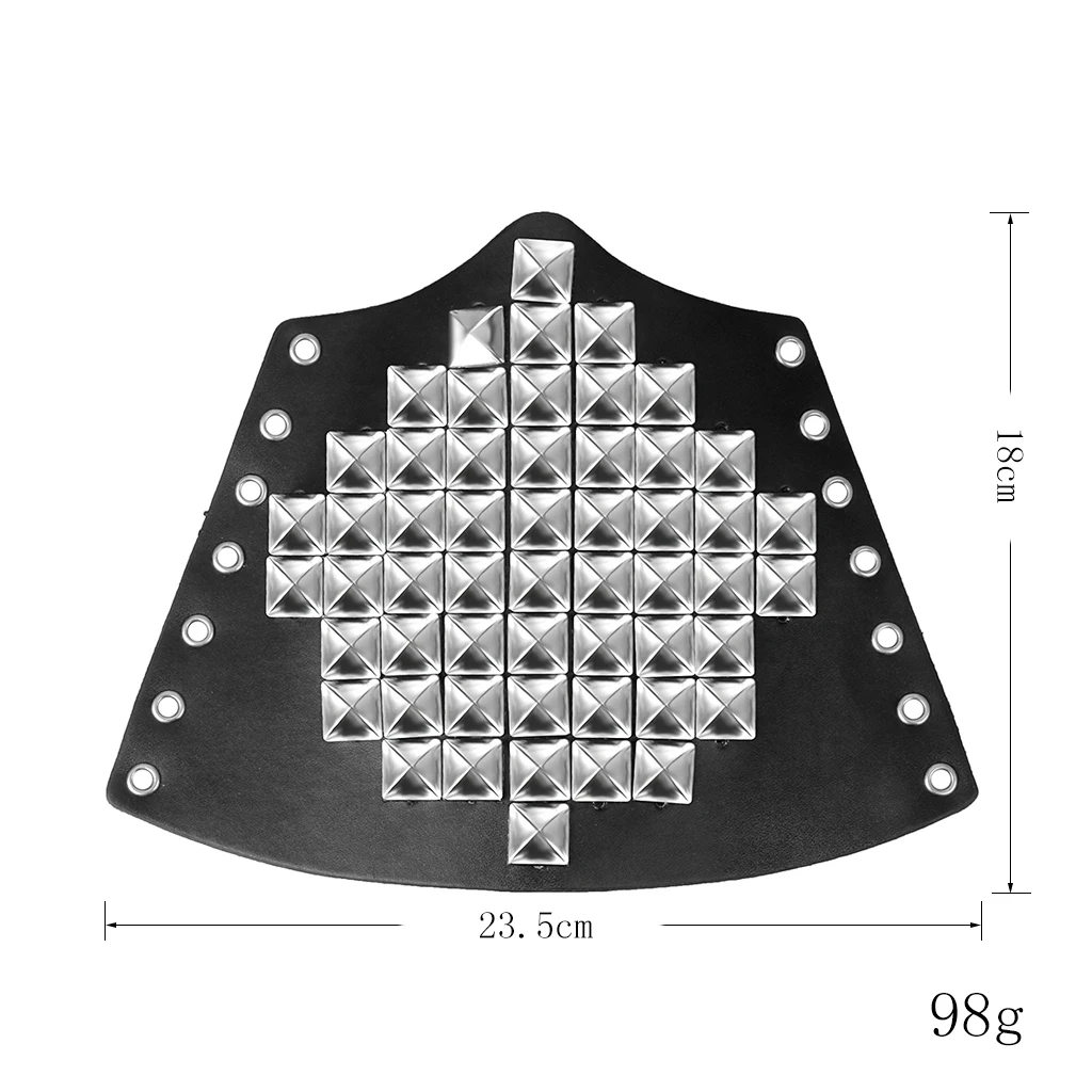 Gothic Steampunk Square Rivets Leather Wristband Wide Bracer Bangle Bracelet