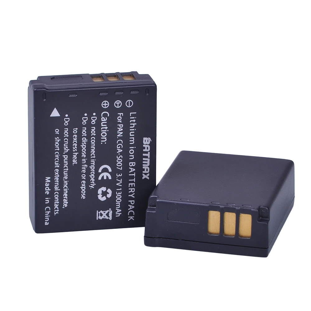 2 шт. аккумулятор 1300 мА/ч для Panasonic DMC/TZ1/TZ2/TZ3/TZ4/TZ5/TZ50/TZ11/TZ15|Цифровые аккумуляторы| |