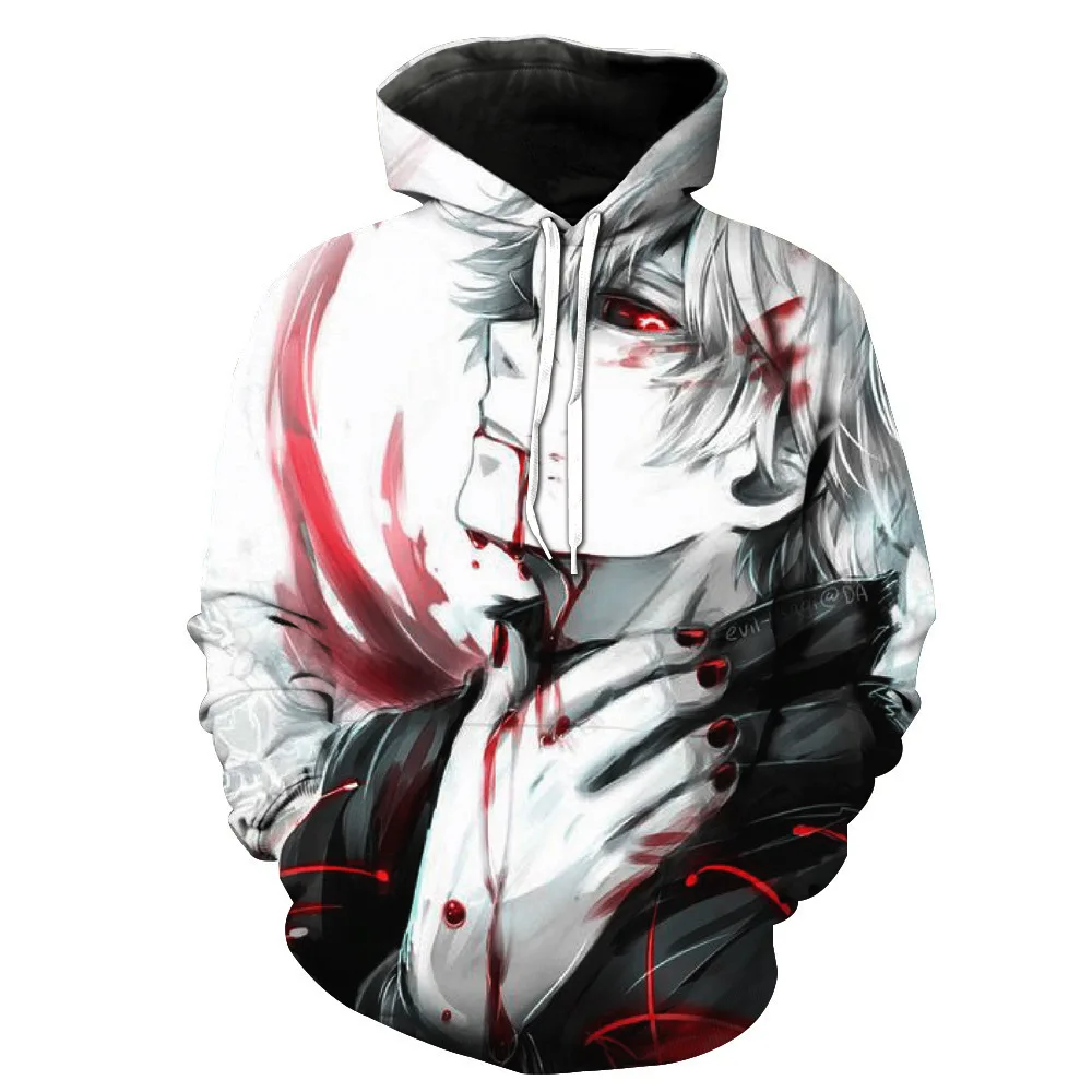 Moletom Tokyo Ghoul 3D толстовки с принтом для мужчин крутой пуловер Harajuku дропшиппинг