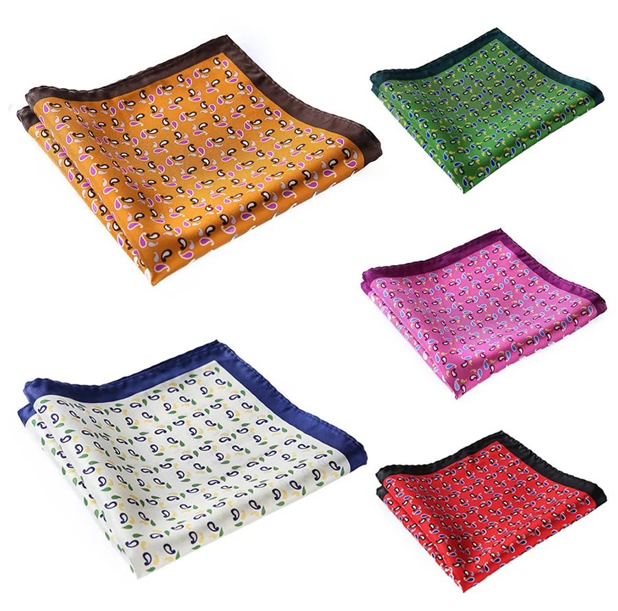 

Handkerchief 100% Natural Silk Satin Mens Hanky Fashion Classic Wedding Party Pocket Square #N22