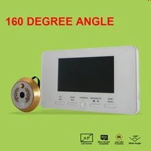 160 degree Wide Angle Door Peephole Viewer Camera 4.3 Inch TFT-LCD Digital video doorbell video door camera intercom door bell