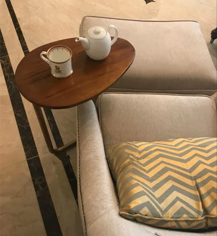15%Creative oval small side table Mobile solid wood sofa corner coffee table lazy bedside reading table 15%Creative oval small side table Mobile solid wood sofa corner coffee table lazy bedside reading table
