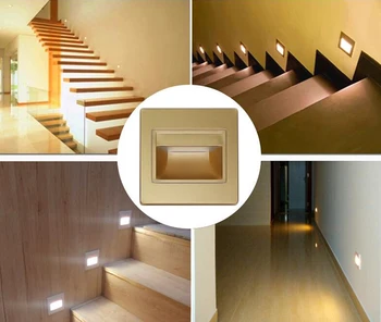 

LED COB Wall Light Footlight 1.5W 3W Recessed With 86 Box Modern LED Stair Lights Step Light LED Lamp Drop Shipping