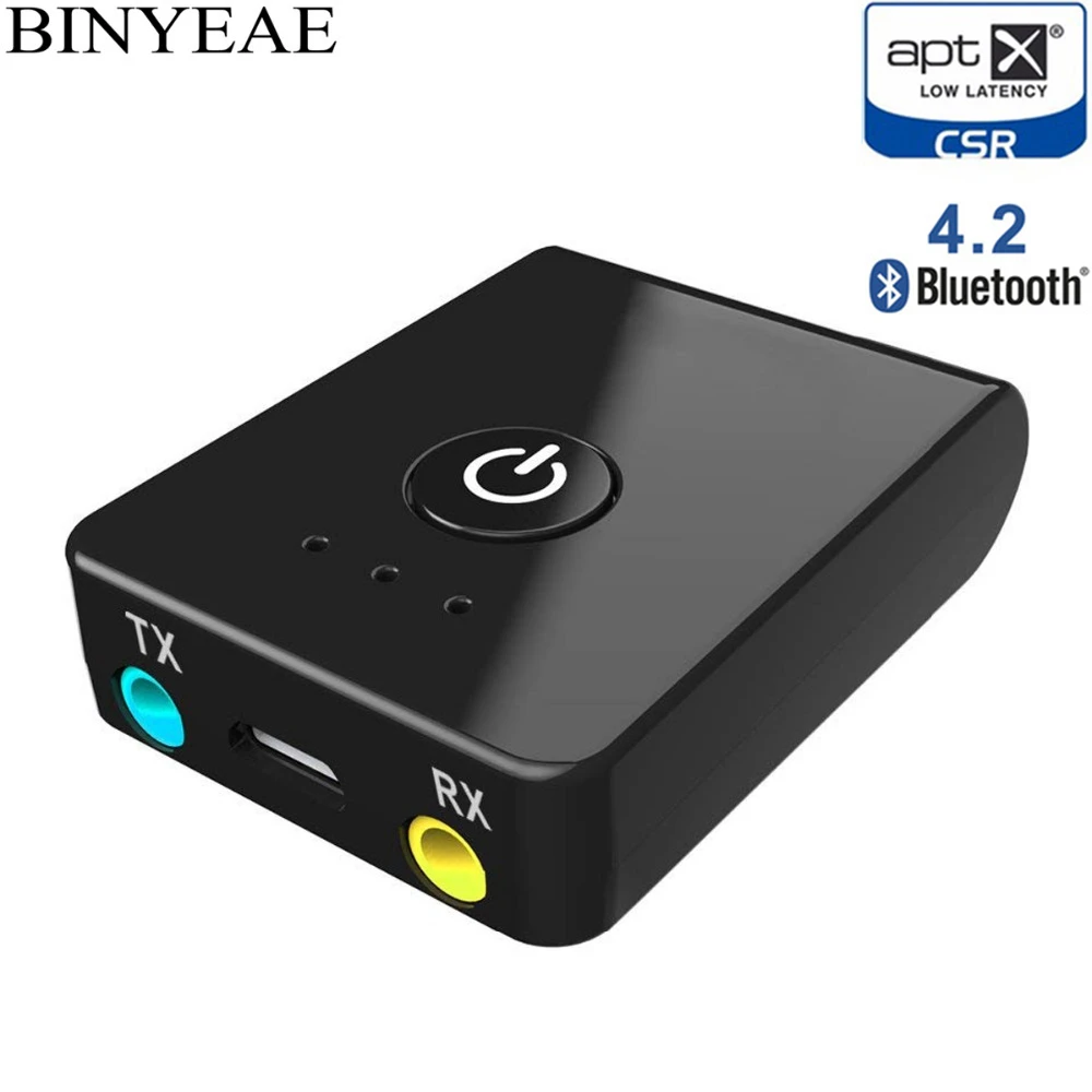bluetooth transmitter for tv pc dual link wireless audio adapter for headphones
